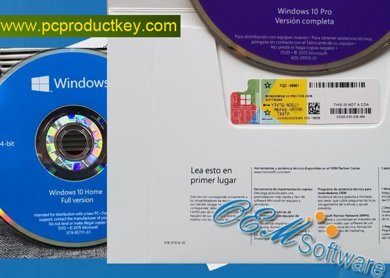 フランスのパッケージのWindows 10プロOemのパックのオンライン活発化の勝利10プロDvd箱